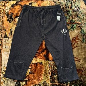 True Religion Men HS Stitch Joggers Size Large Charcoal SRG $109